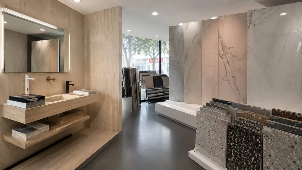 Tile showroom and sanitary ware in Paphos Cyprus — Marazzi, Grohe, Roca